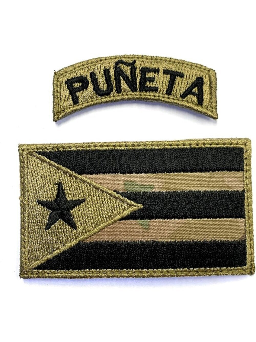 Funny Tactical Puerto Rico Flag Patch - Embroidered Morale Patch with Hook
